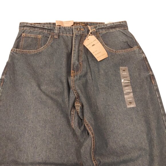 Ring of Fire Men’s Blue Jeans - W34 x L30, Droopy Drop Crotch, NWT - Picture 2 of 10